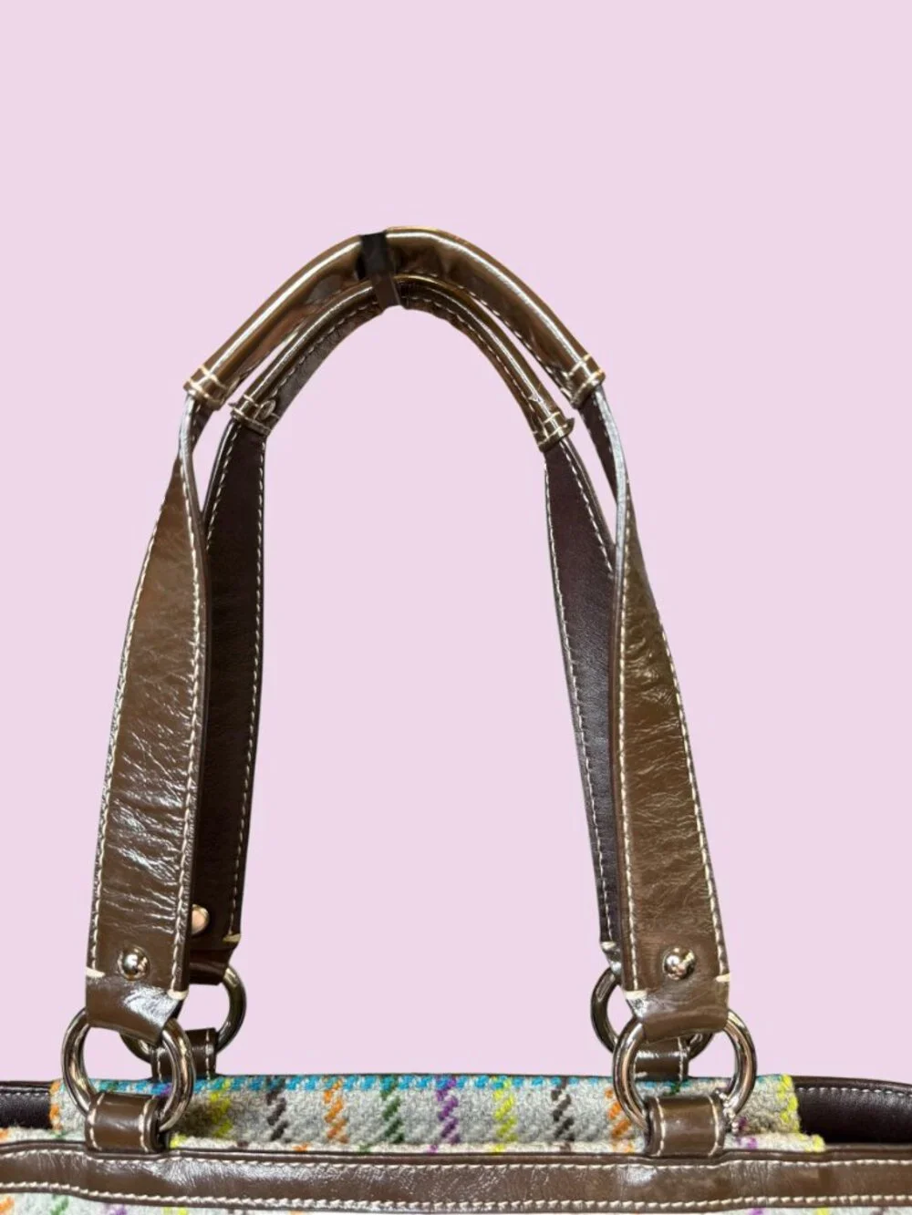 Coach Penelope Tattersall Wool Tweed 2010 - Like New - Picture 10 of 16